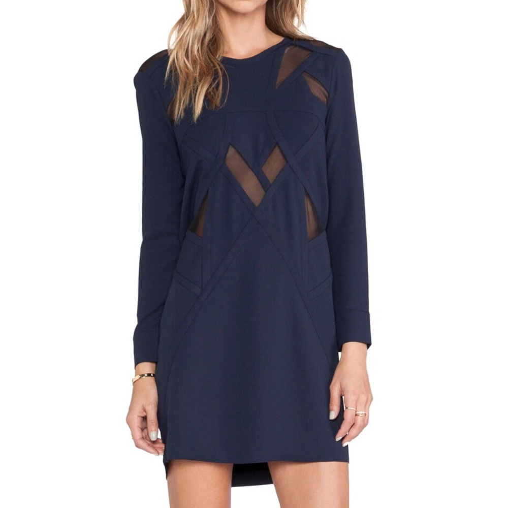 IRO Bonica Elegant Navy Blue Dress